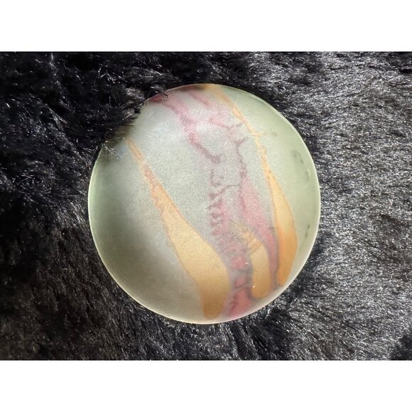 Rueven Round Handcrafted Abstract Glass Art Trinket Dish Jewelry Holder - Picture 3 of 5